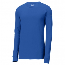 Nike NKBQ5230 Dri-FIT Cotton/Poly Long Sleeve Tee - Rush Blue
