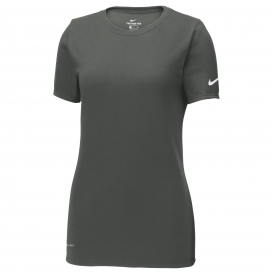 Nike NKBQ5234 Ladies Dri-FIT Cotton/Poly Scoop Neck Tee - Anthracite