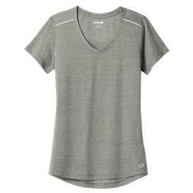 OGIO Endurance LOE337 Ladies Peak V-Neck Tee - Gear Grey Heather