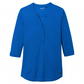 OGIO LOG104 Ladies Jewel Henley - Electric Blue