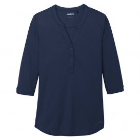 OGIO LOG104 Ladies Jewel Henley - Navy