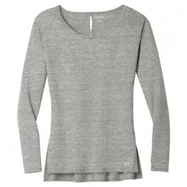 OGIO LOG802 Ladies Luuma Long Sleeve Tunic - Petrol Grey Heather