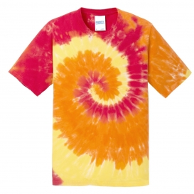Port & Company PC147Y Youth Tie-Dye Tee - Blaze Rainbow