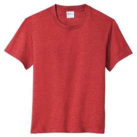 Port & Company PC455Y Youth Fan Favorite Blend Tee - Bright Red Heather