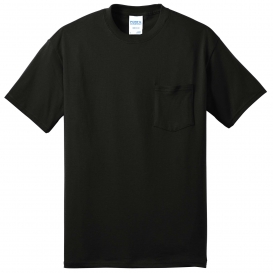 Port & Company PC55PT Tall Core Blend Pocket Tee - Jet Black | Full Source