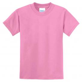 Port & Company PC55Y Youth Core Blend Tee - Candy Pink
