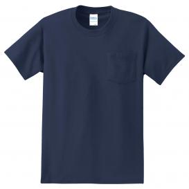 Port & Company PC61PT Tall Essential T-Shirt with Pocket - Navy | Full ...