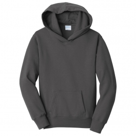 Port & Company PC850YH Youth Fan Favorite Fleece Pullover Hooded Sweatshirt - Charcoal