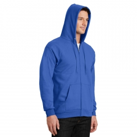 Port & Company PC90ZHT Tall Essential Fleece Full-Zip Hooded Sweatshirt - Royal