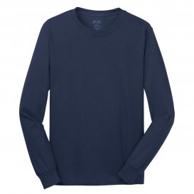 Port & Company PC54LS Long Sleeve Core Cotton Tee - Navy