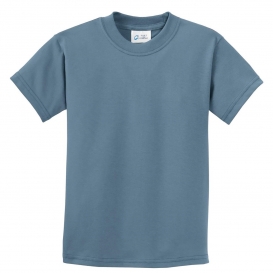 Port & Company PC61Y Youth Essential T-Shirt - Stonewashed Blue