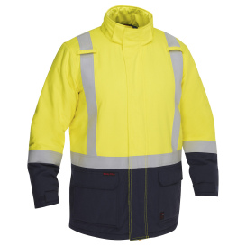 PIP 385M8387H Bisley AR/FR Ripstop Insulated Parka with Navy Bottom - Yellow/Navy