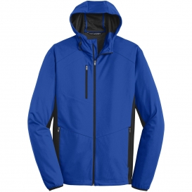 Port Authority J719 Active Hooded Soft Shell Jacket - True Royal/Deep ...