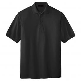 Port Authority K500ES Extended Size Silk Touch Polo - Black