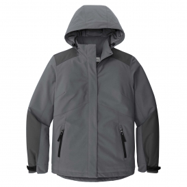 Port Authority L405 Ladies Insulated Waterproof Tech Jacket - Shadow Grey/Storm Grey