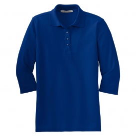 Port Authority L562 Ladies Silk Touch 3/4-Sleeve Polo - Royal | Full Source