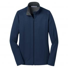Port Authority L805 Ladies Vertical Texture Full-Zip Jacket - Regatta Blue/Iron Grey