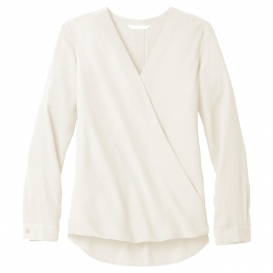 Port Authority LW702 Ladies Wrap Blouse - Ivory Chiffon