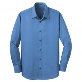 Port Authority S646 Stretch Poplin Shirt - Moonlight Blue