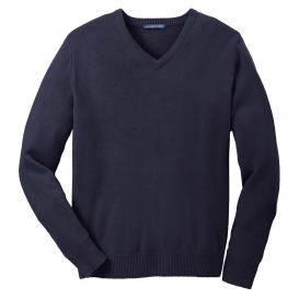 Port Authority SW300 Value V-Neck Sweater - Navy
