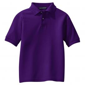 Port Authority Y500 Youth Silk Touch Polo - Purple