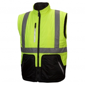 Pyramex RJR3310 Type R Class 3 Black Bottom 4-in-1 Reversible Quilted Windbreaker Jacket