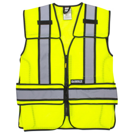 DEWALT DSV421 Type R Class 2 Adjustable Breakaway Mesh Safety Vest - Yellow/Lime