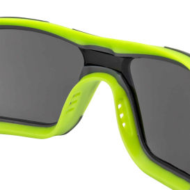 Radians GLF1-20D GLYF Safety Glasses - Green Frame - Smoke/Gray Lens