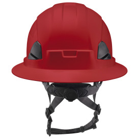 Radians RHF2 Dareware X Type II Class E Full Brim Safety Helmets - Ratchet Suspension - Red