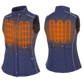 Radians RHG-V202 Women\'s Quilted Heated Vest - Blue