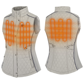 Radians RHG-V202 Women\'s Quilted Heated Vest - Gray
