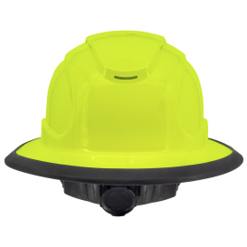 Radians RHJ6V The Judge Full Brim Hard Hat - Ratchet Suspension - Hi-Vis Lime