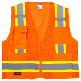 Radians SV6-2ZOM Type R Class 2 Two-Tone Surveyor Safety Vest - Orange