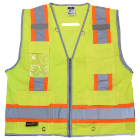 Radians SV6HG Type R Class 2 Heavy Duty Two Tone Surveyor Safety Vest - Yellow/Lime