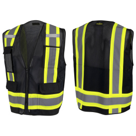 Radians SV6P Type O Class 1 Mesh Surveyor Safety Vest - Black
