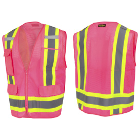 Radians SV6P Type O Class 1 Mesh Surveyor Safety Vest - Pink