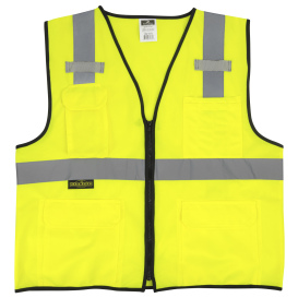 Radians SV7E Economy Type R Class 2 Solid Surveyor Safety Vest - Yellow/Lime