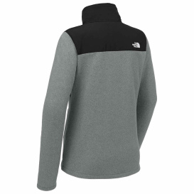 The North Face NF0A8BUR Ladies Highest Peak Full-Zip Fleece Jacket - TNF Medium Grey Heather/TNF Black