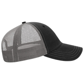 Richardson 111 Garment-Washed Trucker Cap - Black/Charcoal