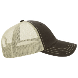 Richardson 111 Garment-Washed Trucker Cap - Brown/Khaki