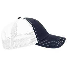 Richardson 111 Garment-Washed Trucker Cap - Navy/White