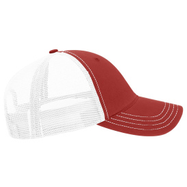 Richardson 111 Garment-Washed Trucker Cap - Red/White