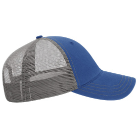 Richardson 111 Garment-Washed Trucker Cap - Royal/Charcoal