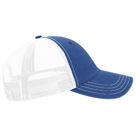 Richardson 111 Garment-Washed Trucker Cap - Royal/White