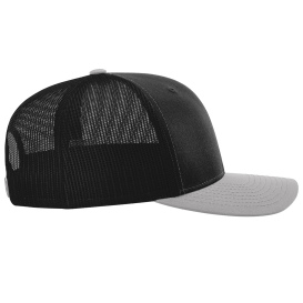 Richardson 112 Snapback Trucker Cap - Black/Black/Light Gray
