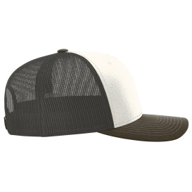 Richardson 112 Snapback Trucker Cap - Cream/Grey Brown/Brown