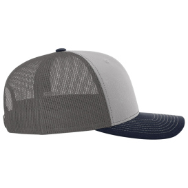 Richardson 112 Snapback Trucker Cap - Gray/Charcoal/Navy