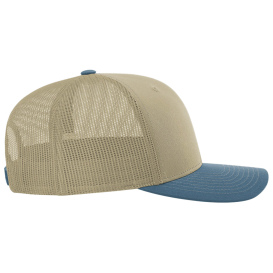 Richardson 112 Snapback Trucker Cap - Khaki/Khaki/Legion Blue