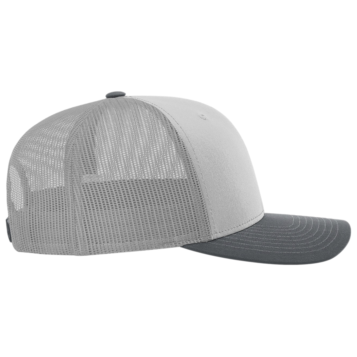 Richardson 112 Snapback Trucker Cap - Light Grey/Light Grey/Gunmetal