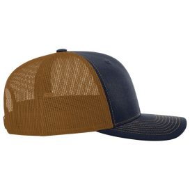 Richardson 112 Snapback Trucker Cap - Navy/Caramel